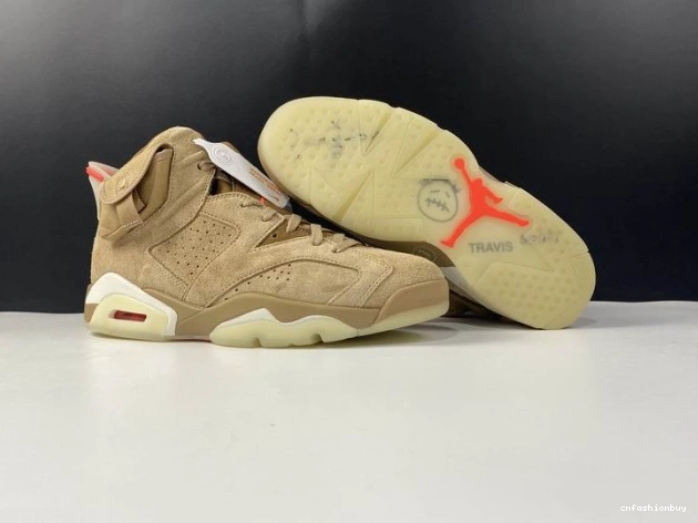 DH0690-200 Travis Jordan 6 Khaki Air Retro British Scott 0823